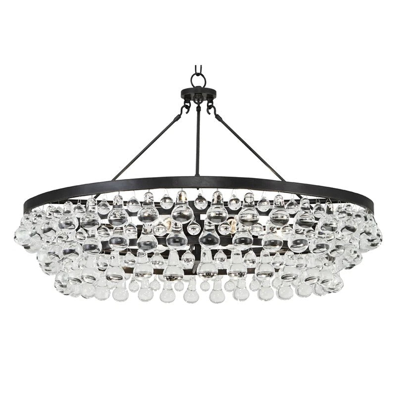 Anqeer Waterdrop Round Chandelier 35" - fovolighting