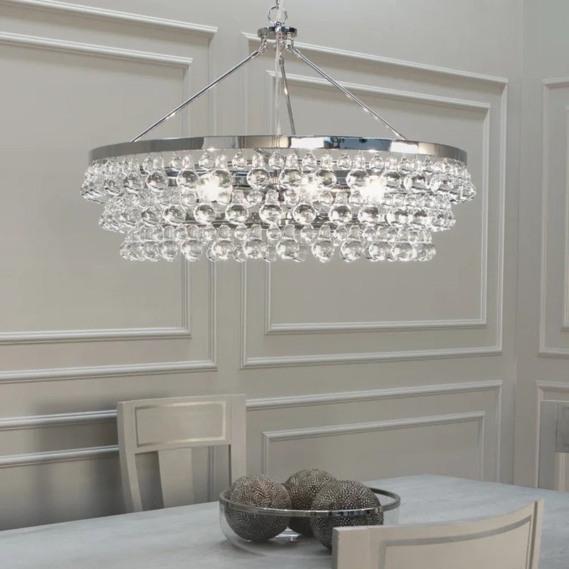 Anqeer Waterdrop Round Chandelier 35" - fovolighting