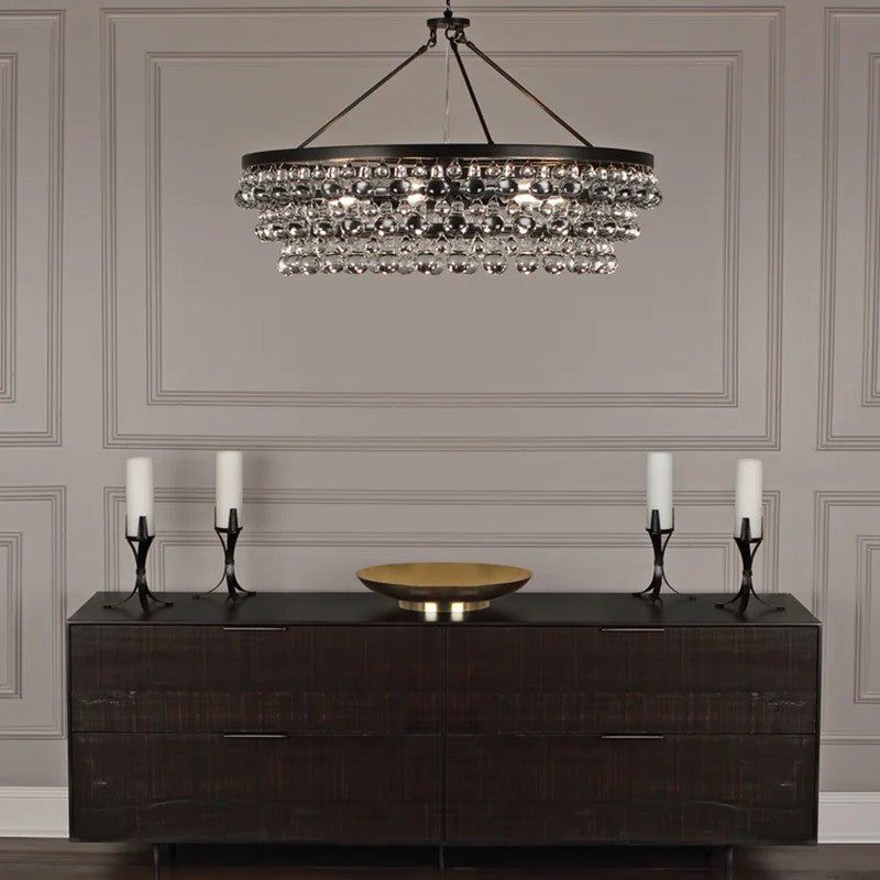 Anqeer Waterdrop Round Chandelier 35" - fovolighting