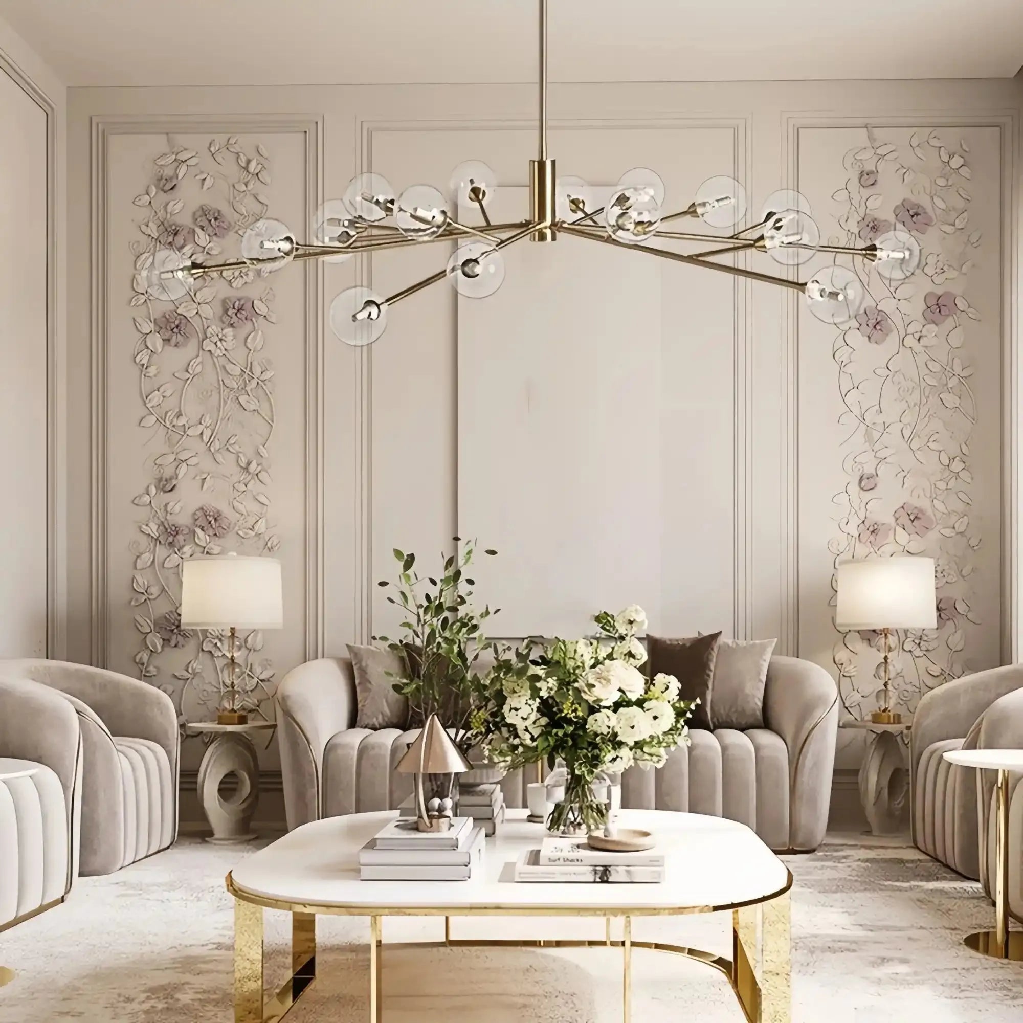 Apollo Round Chandelier 36" 47" 59" - fovolighting
