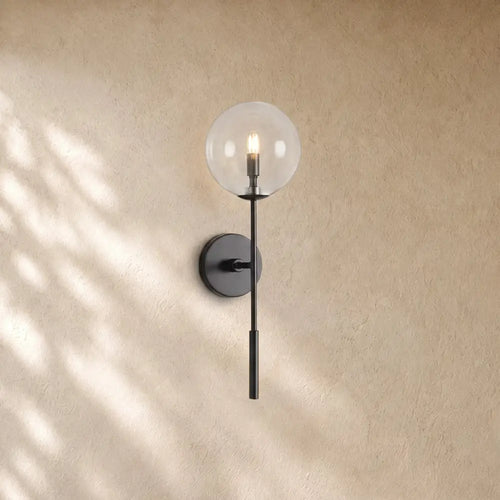 Apollos Glass Ball Wall Sconce - Bronze