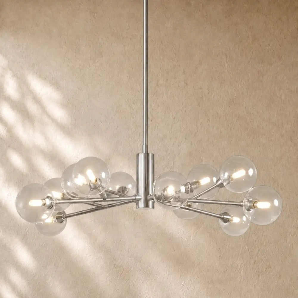 Apollos Round Chandelier - 36’’ / Nickel