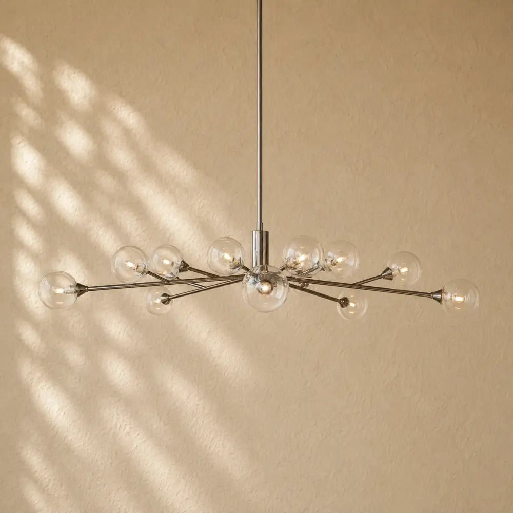 Apollos Round Chandelier - 47’’ / Nickel