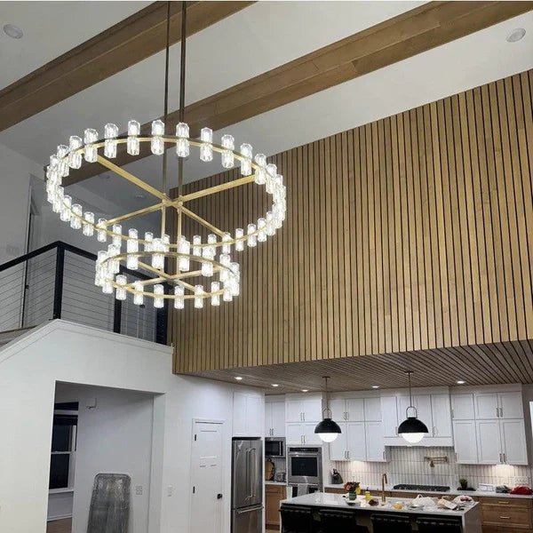 Arcachoe Round Two-tierd Wagon Wheel Chandelier - fovolighting