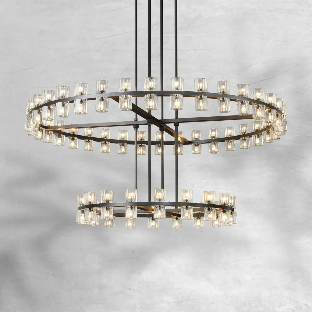 Arcachoe Round Two-tierd Wagon Wheel Chandelier - fovolighting