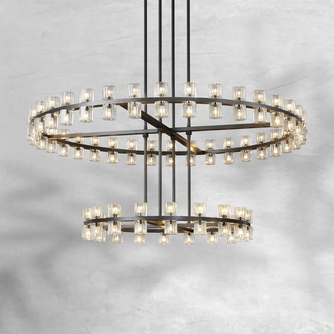 Arcachoe Round Two-tierd Wagon Wheel Chandelier - fovolighting