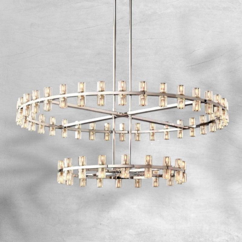 Arcachoe Round Two-tierd Wagon Wheel Chandelier - fovolighting