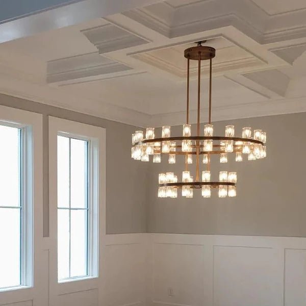 Arcachoe Round Two-tierd Wagon Wheel Chandelier - fovolighting
