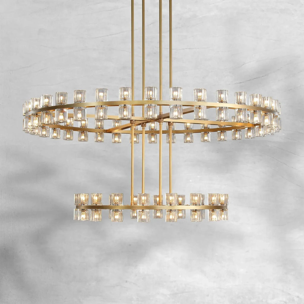 Arcachoe Round Two-tierd Wagon Wheel Chandelier - fovolighting