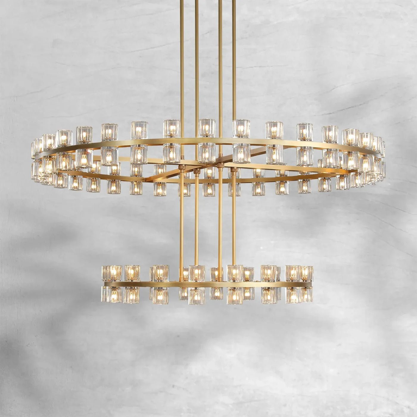 Arcachoe Round Two-tierd Wagon Wheel Chandelier - fovolighting