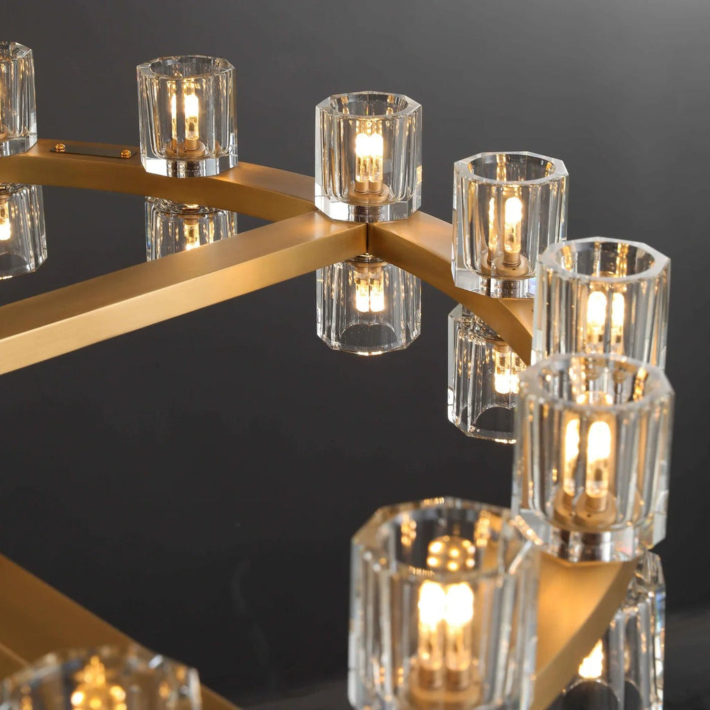 Arcachoe Round Two-tierd Wagon Wheel Chandelier - fovolighting