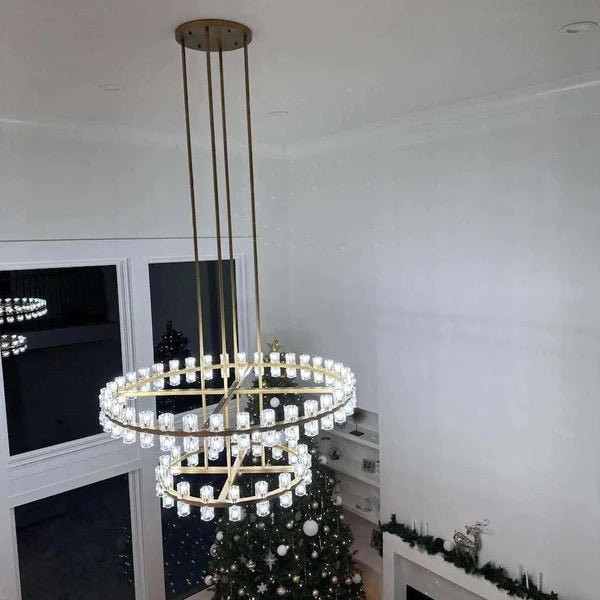 Arcachoe Round Two-tierd Wagon Wheel Chandelier - fovolighting