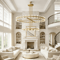 Arcachoe Round Two - tierd Wagon Wheel Chandelier - fovolighting
