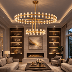 Arcachoe Round Two - tierd Wagon Wheel Chandelier - fovolighting