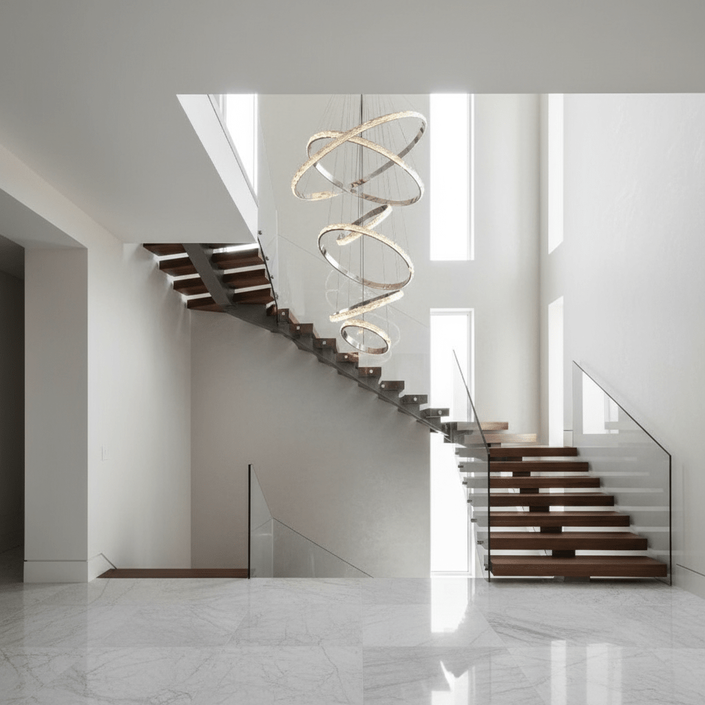 Argento Modern 6 - Tier Crystal Ring Chandelier - fovolighting