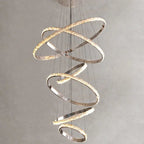 Argento Modern 6 - Tier Crystal Ring Chandelier - fovolighting