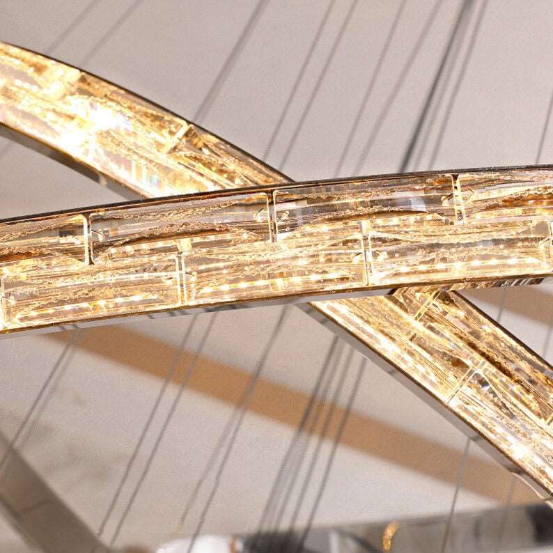 Argento Modern 6 - Tier Crystal Ring Chandelier - fovolighting