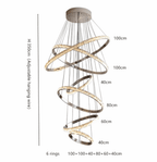 Argento Modern 6 - Tier Crystal Ring Chandelier - fovolighting