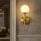 Aria Copper & Marble Wall Sconce - fovolighting