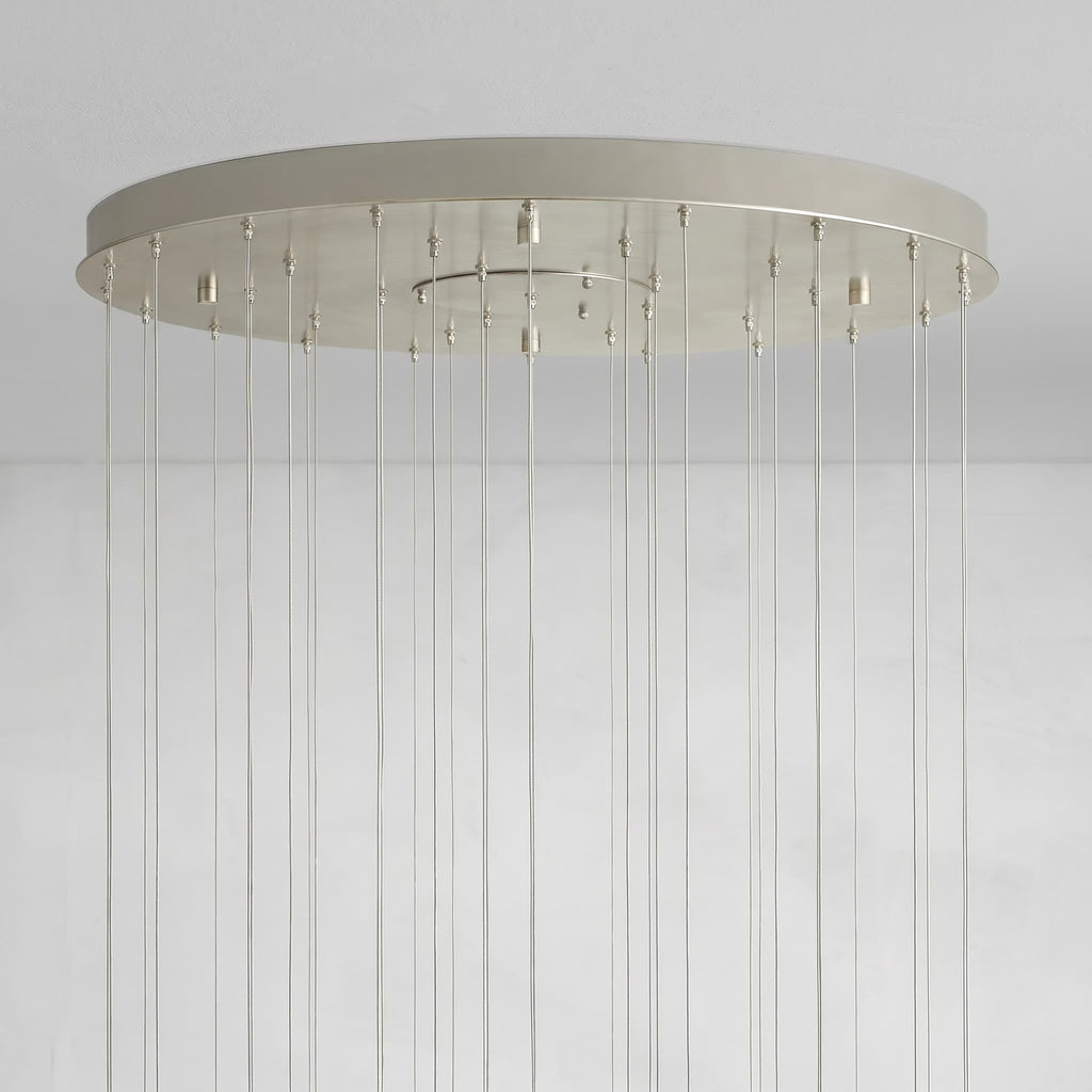 Arica Round Gold Chandelier with Natural Alabaster Stone Shades - fovolighting
