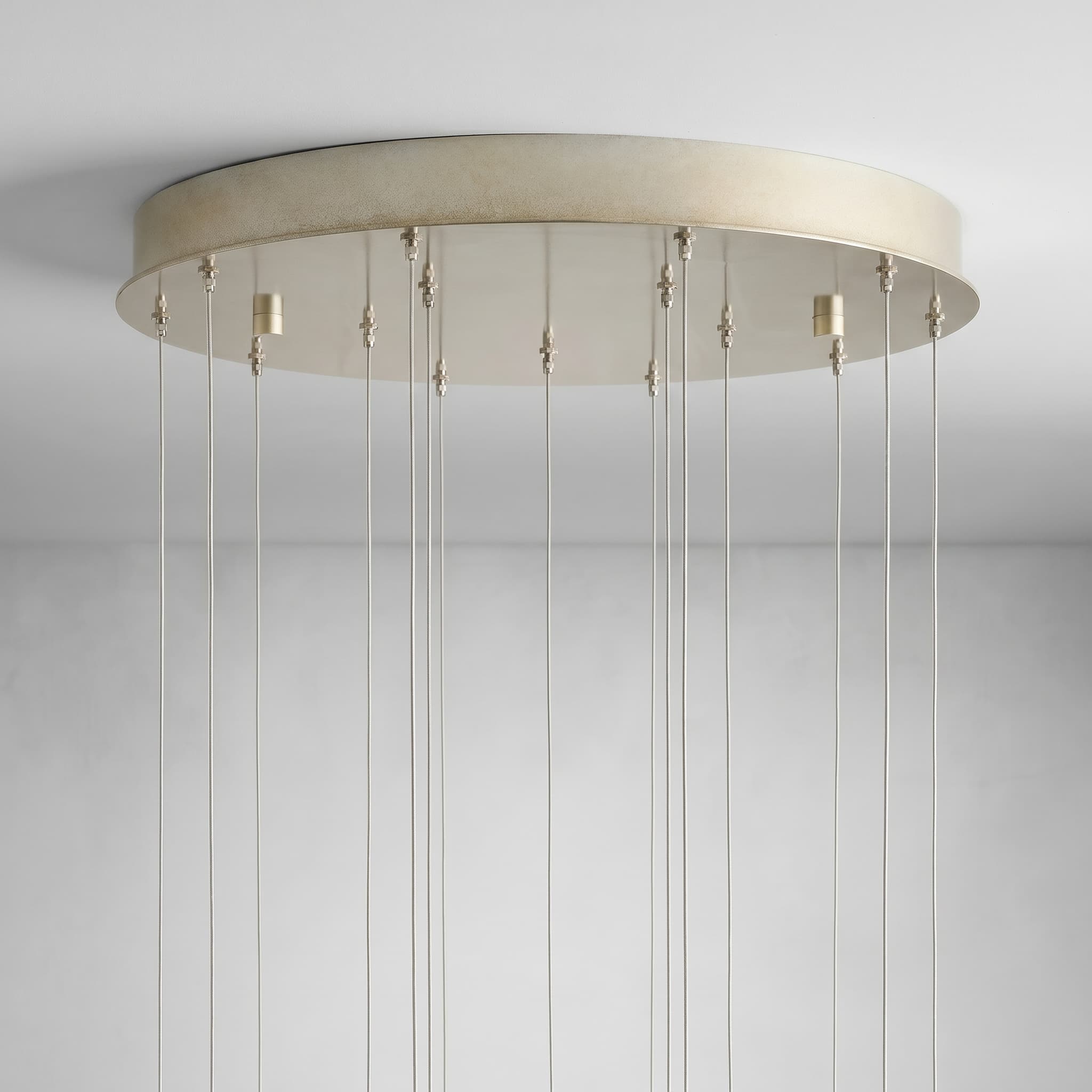 Arica Round Gold Chandelier with Natural Alabaster Stone Shades - fovolighting