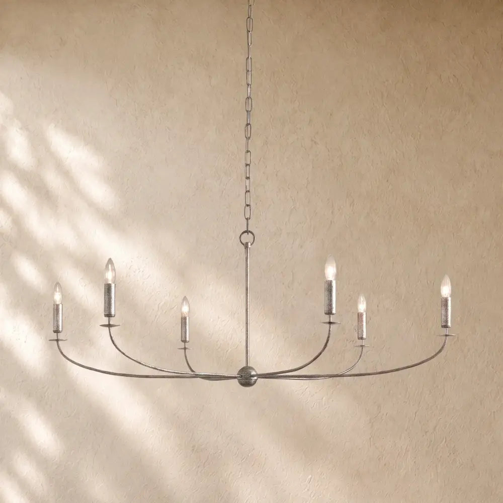 Arnetty Round Chandelier - 6 Light / Silver