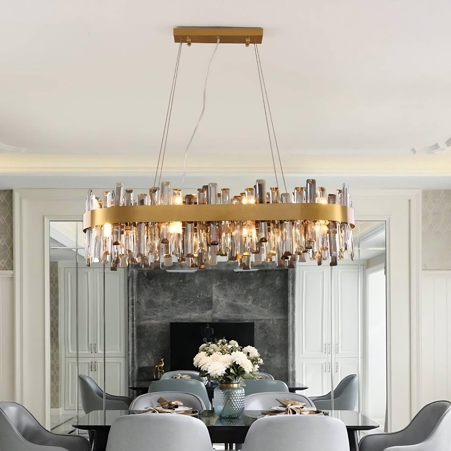 Asti Crystal Dining Room Chandelier - fovolighting