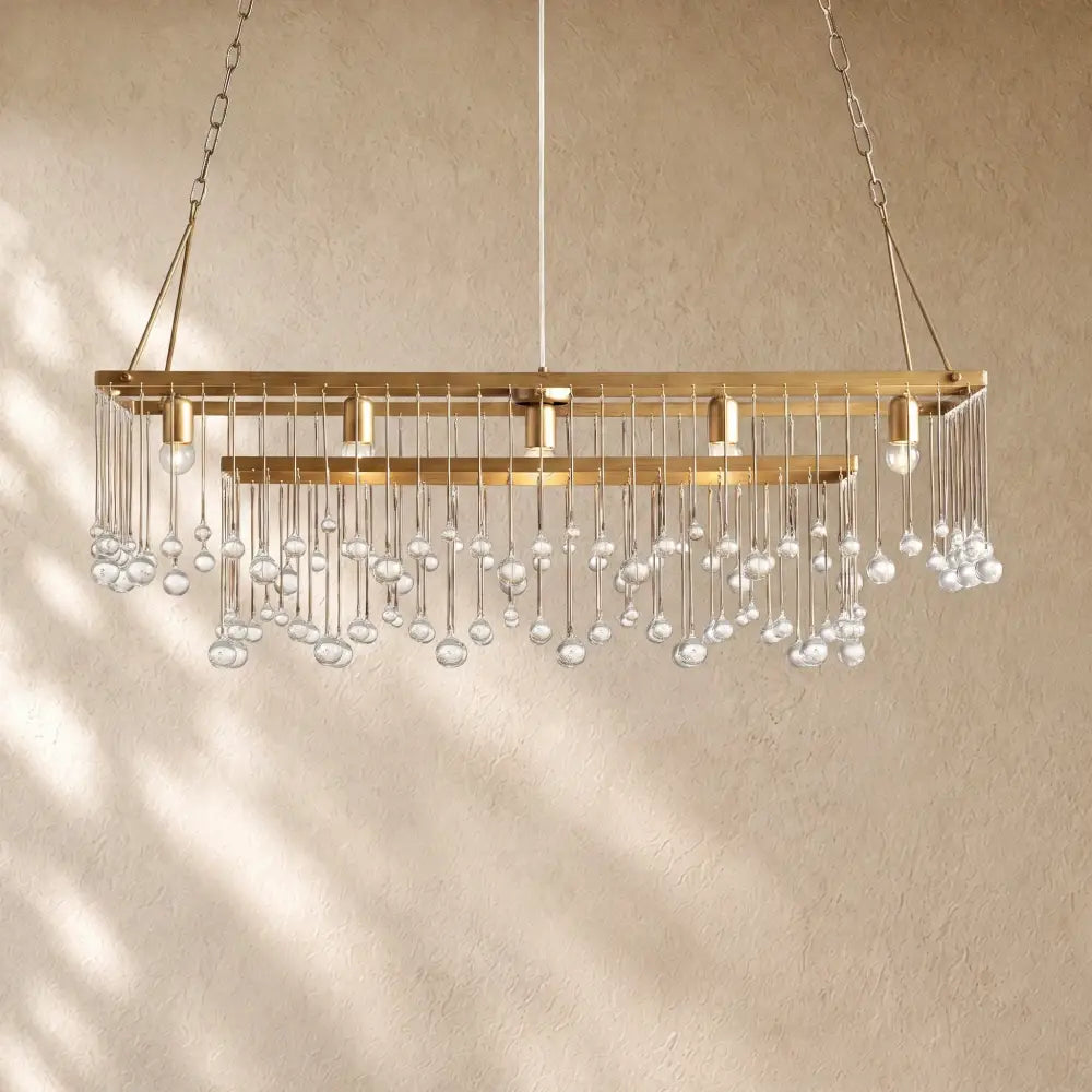Aubray Oval Chandelier - Brass
