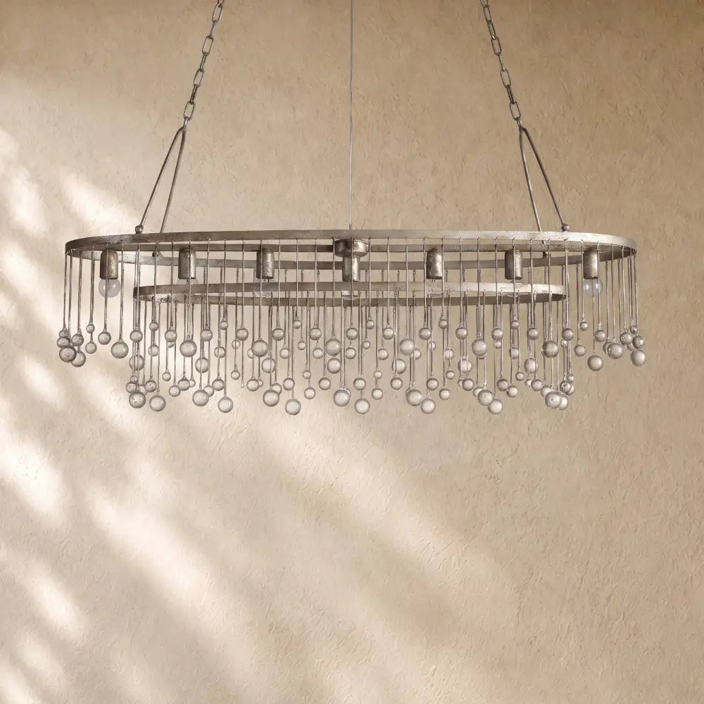 Aubray Oval Chandelier - Silver