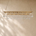 Aubray Rectangular Chandelier - Brass / 60“”