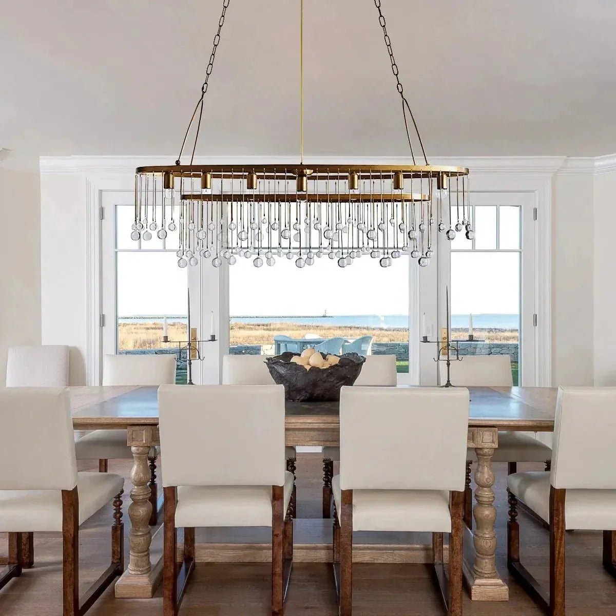 Aubrey 7 Light Oval Chandelier - fovolighting
