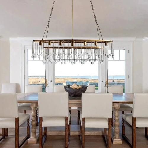 Aubrey 7 Light Oval Chandelier - fovolighting