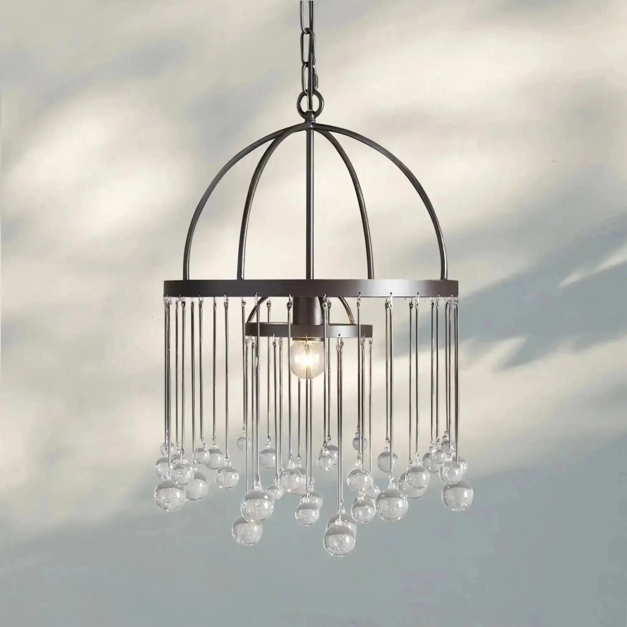 Aubrey Modern Crystal Ball Pendant Lamp - fovolighting