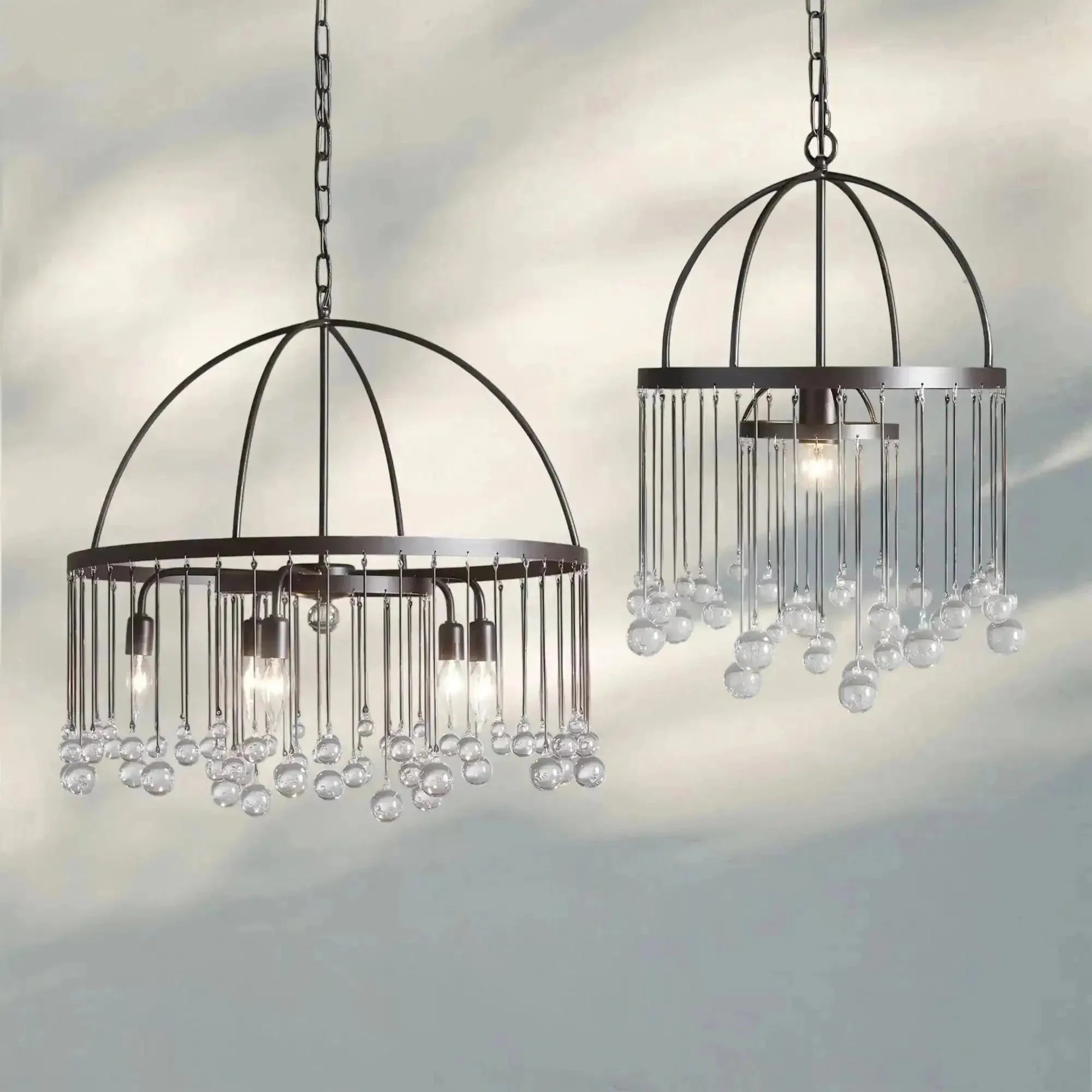 Aubrey Modern Crystal Ball Pendant Lamp - fovolighting