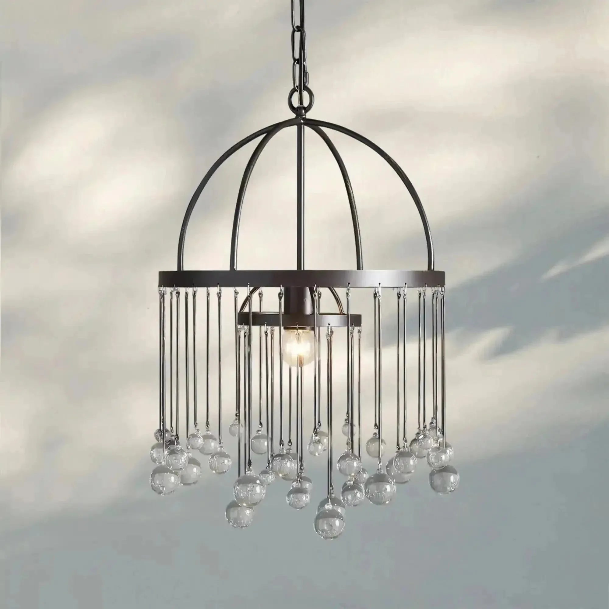 Aubrey Modern Crystal Ball Pendant Lamp - fovolighting