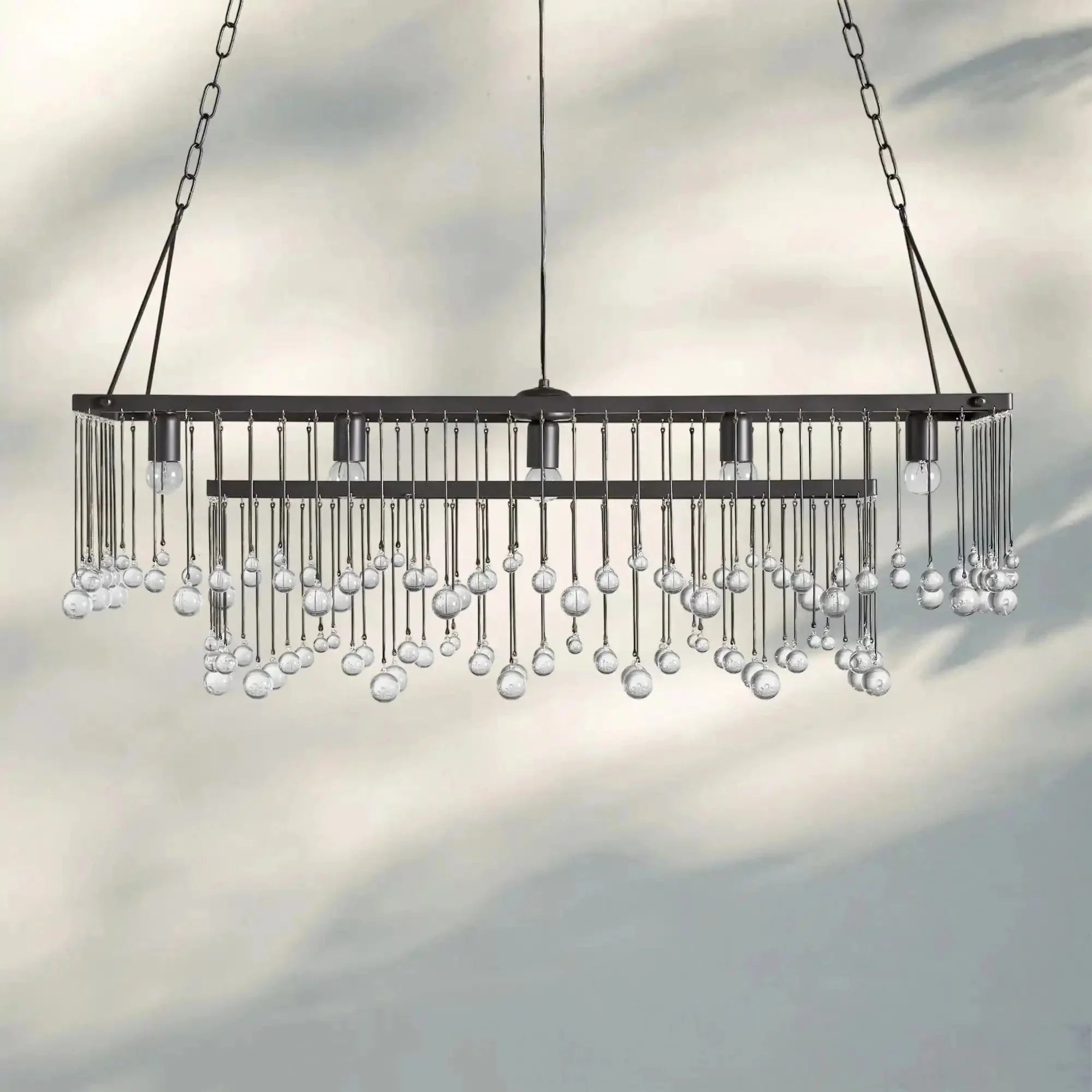 Aubrey Rectangular Chandelier 47''60'' - fovolighting