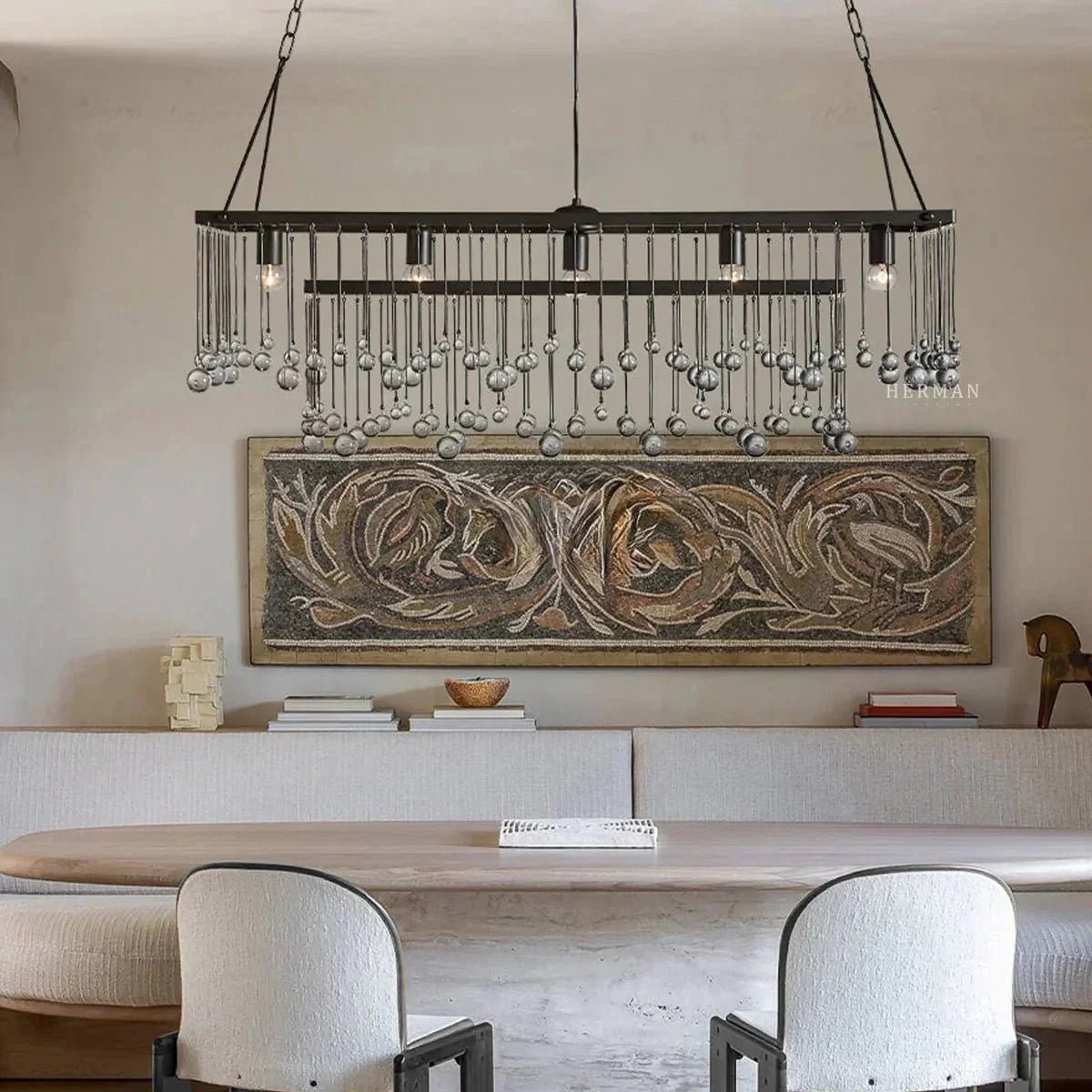 Aubrey Rectangular Chandelier 47''60'' - fovolighting