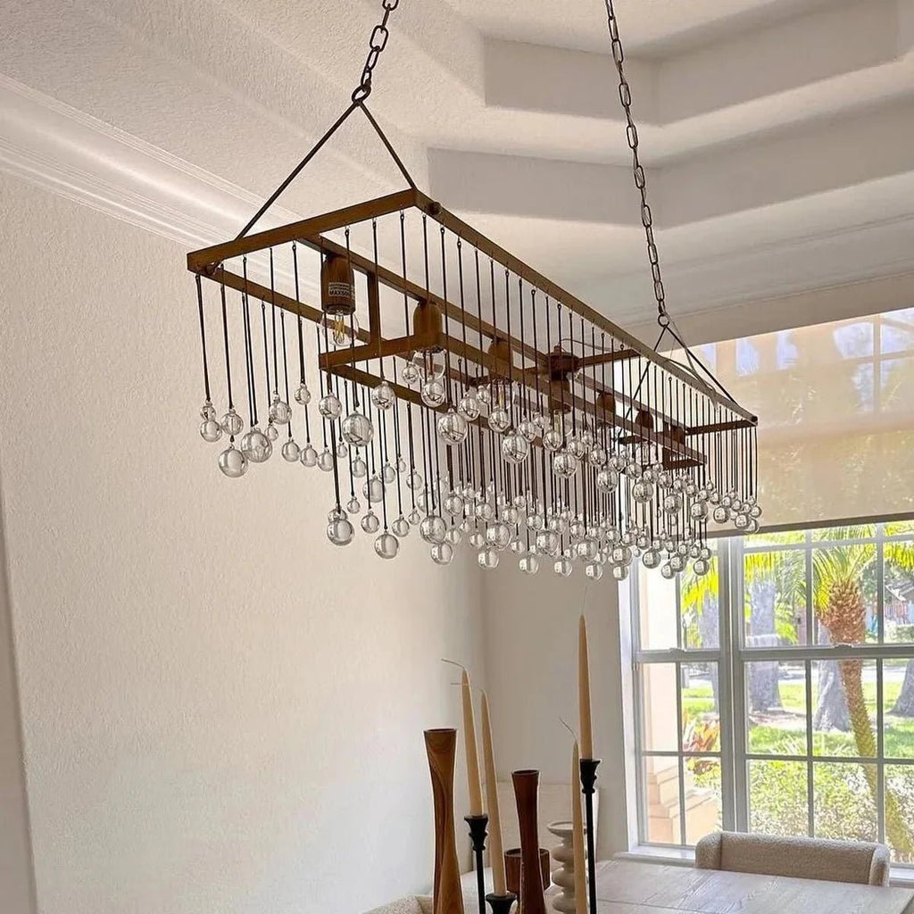 Aubrey Rectangular Chandelier 47''60'' - fovolighting