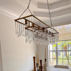 Aubrey Rectangular Chandelier 47''60'' - fovolighting