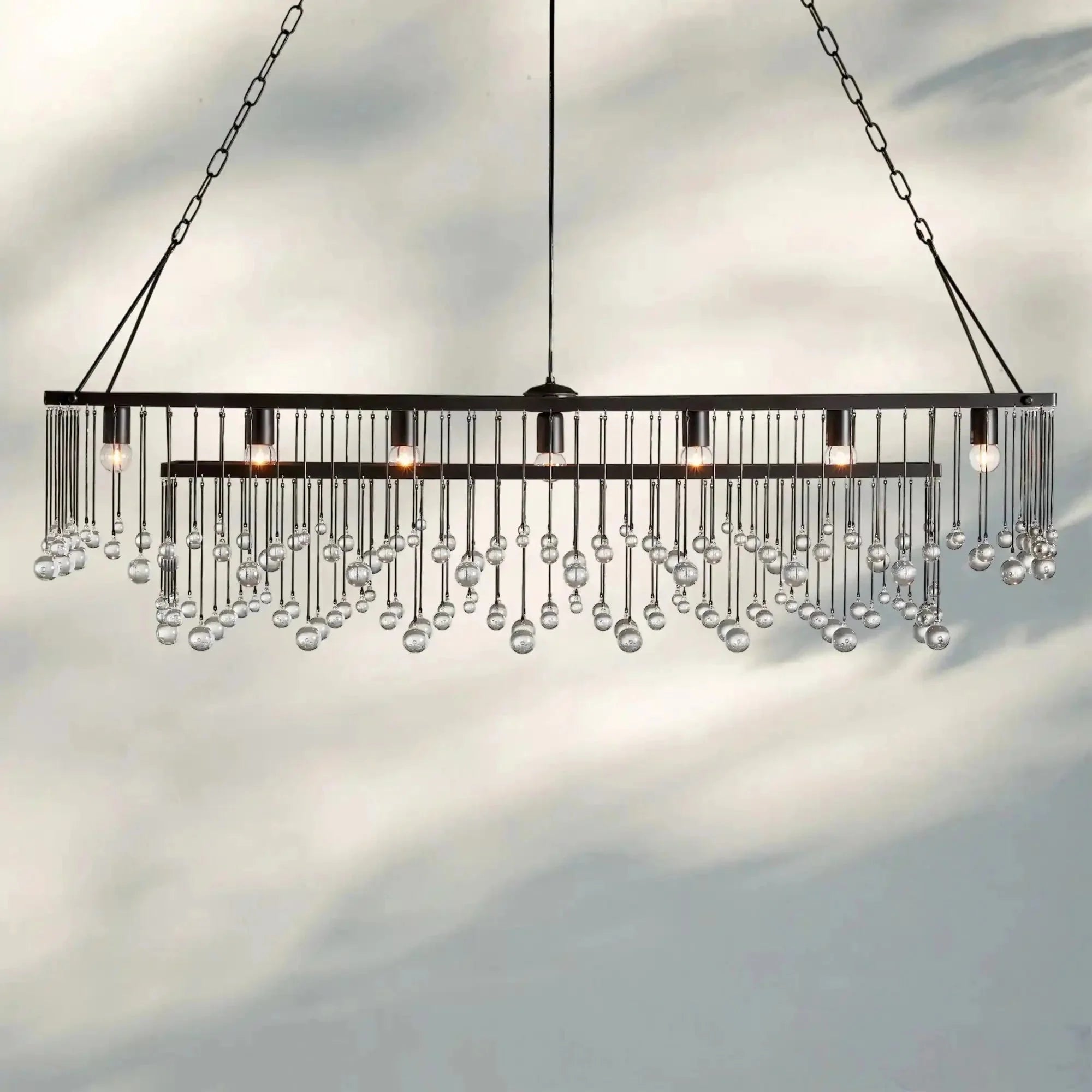 Aubrey Rectangular Chandelier 47''60'' - fovolighting