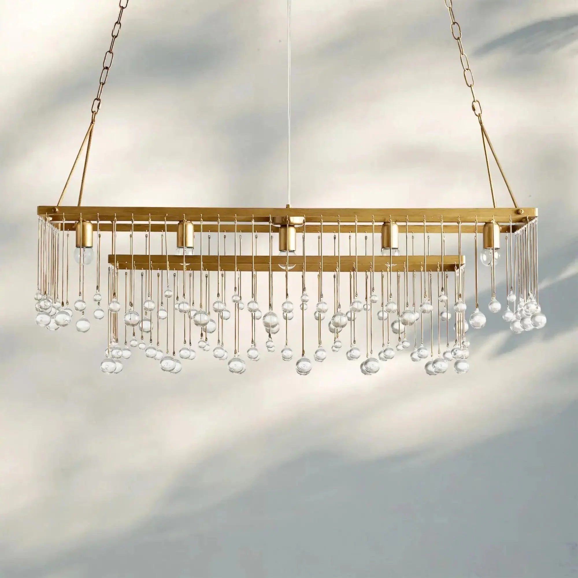 Aubrey Rectangular Chandelier 47''60'' - fovolighting