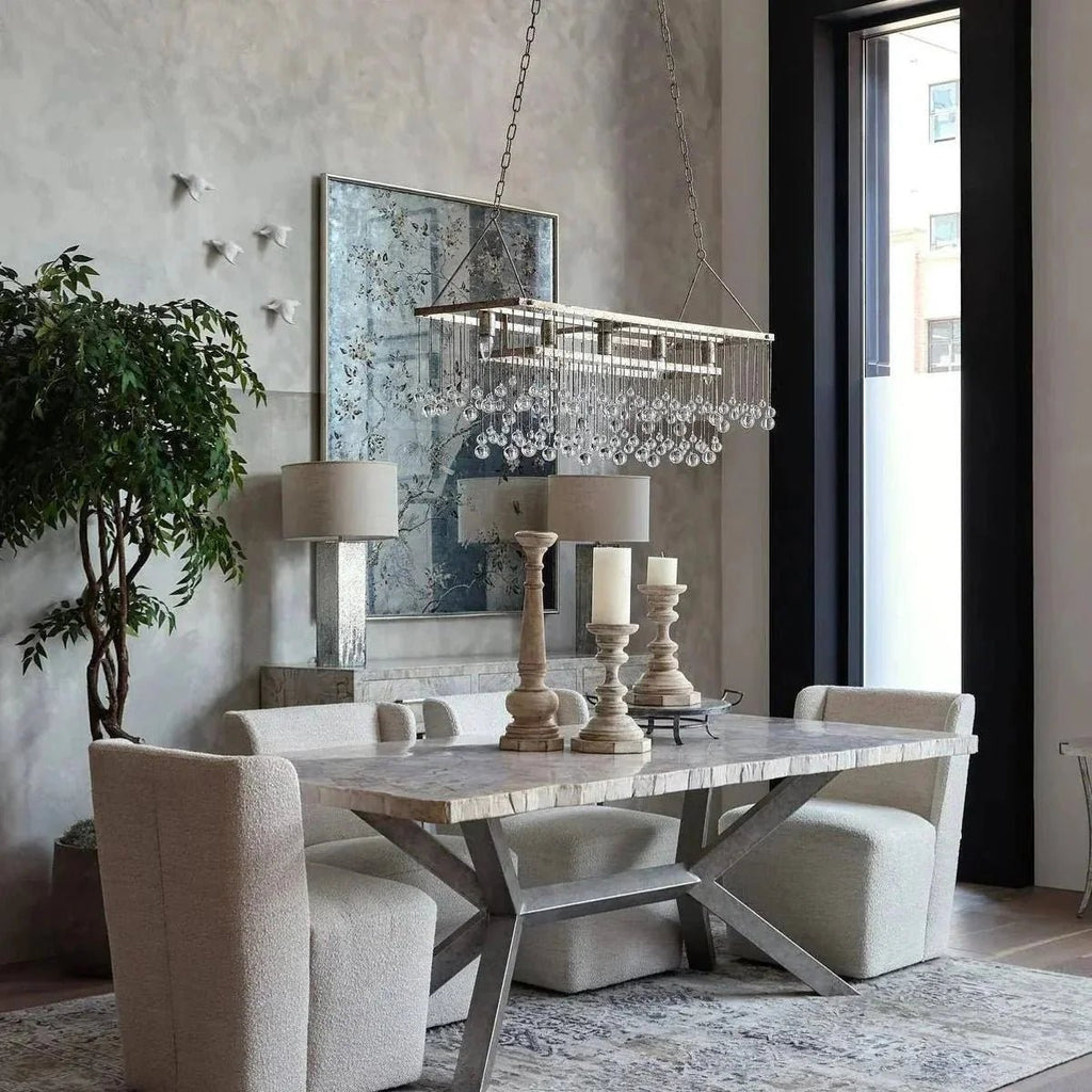 Aubrey Rectangular Chandelier 47''60'' - fovolighting