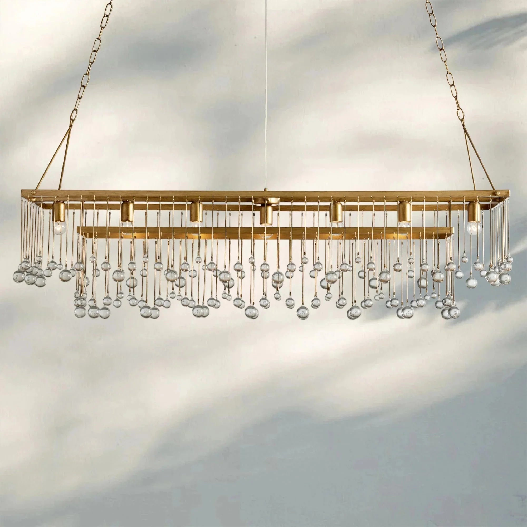 Aubrey Rectangular Chandelier 47''60'' - fovolighting