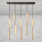 Audaben Alabaster Linear Chandelier 54" - fovolighting