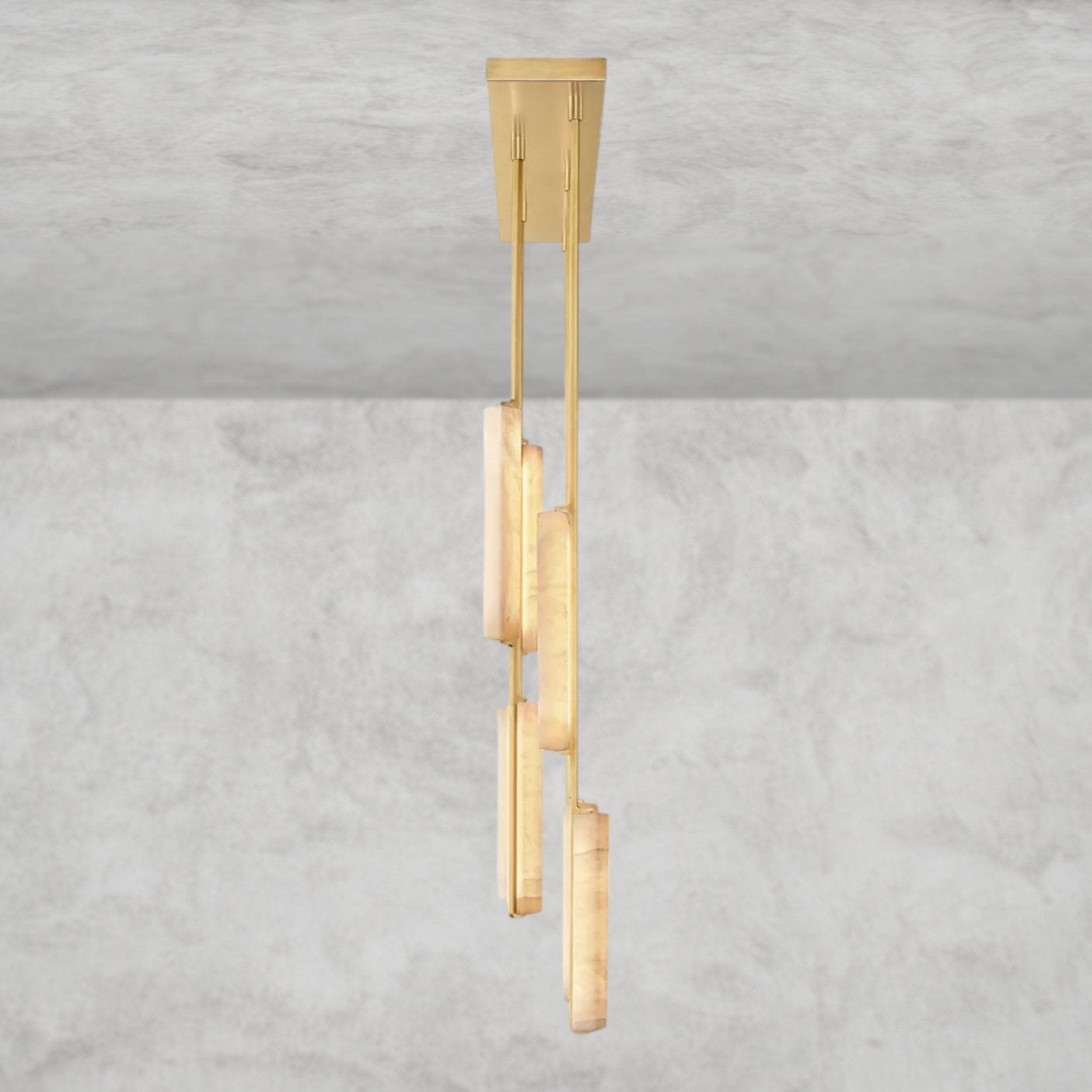 Audaben Alabaster Linear Chandelier 54" - fovolighting
