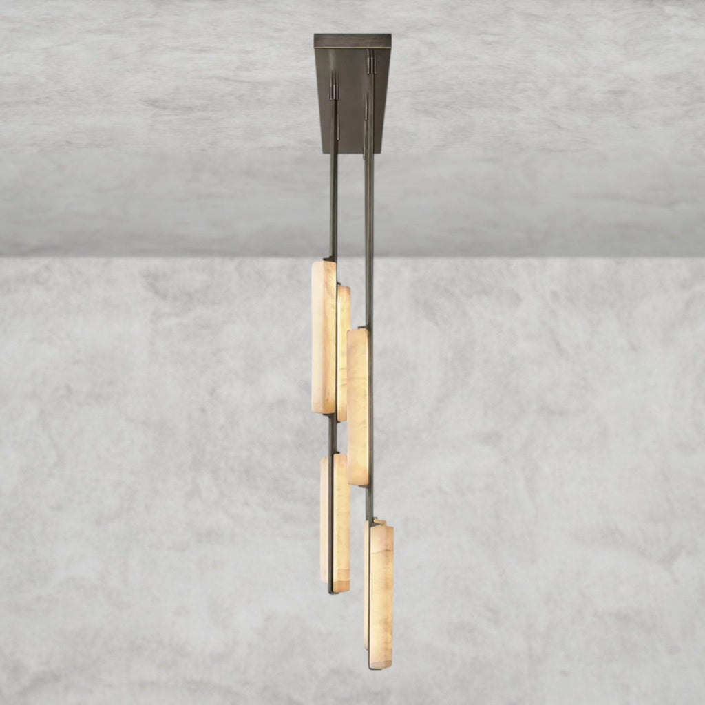 Audaben Alabaster Linear Chandelier 54" - fovolighting