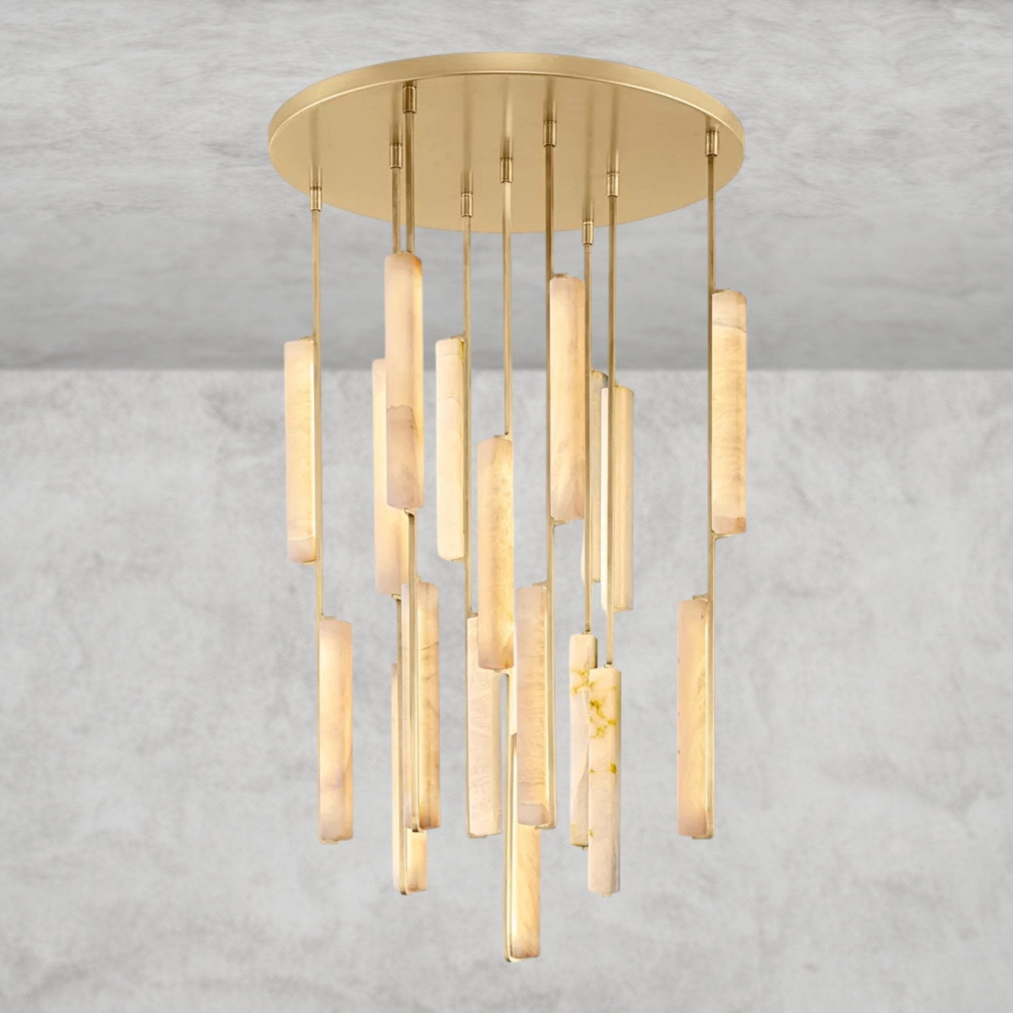 Audaben Alabaster Round Chandelier 24", 40", 56" - fovolighting