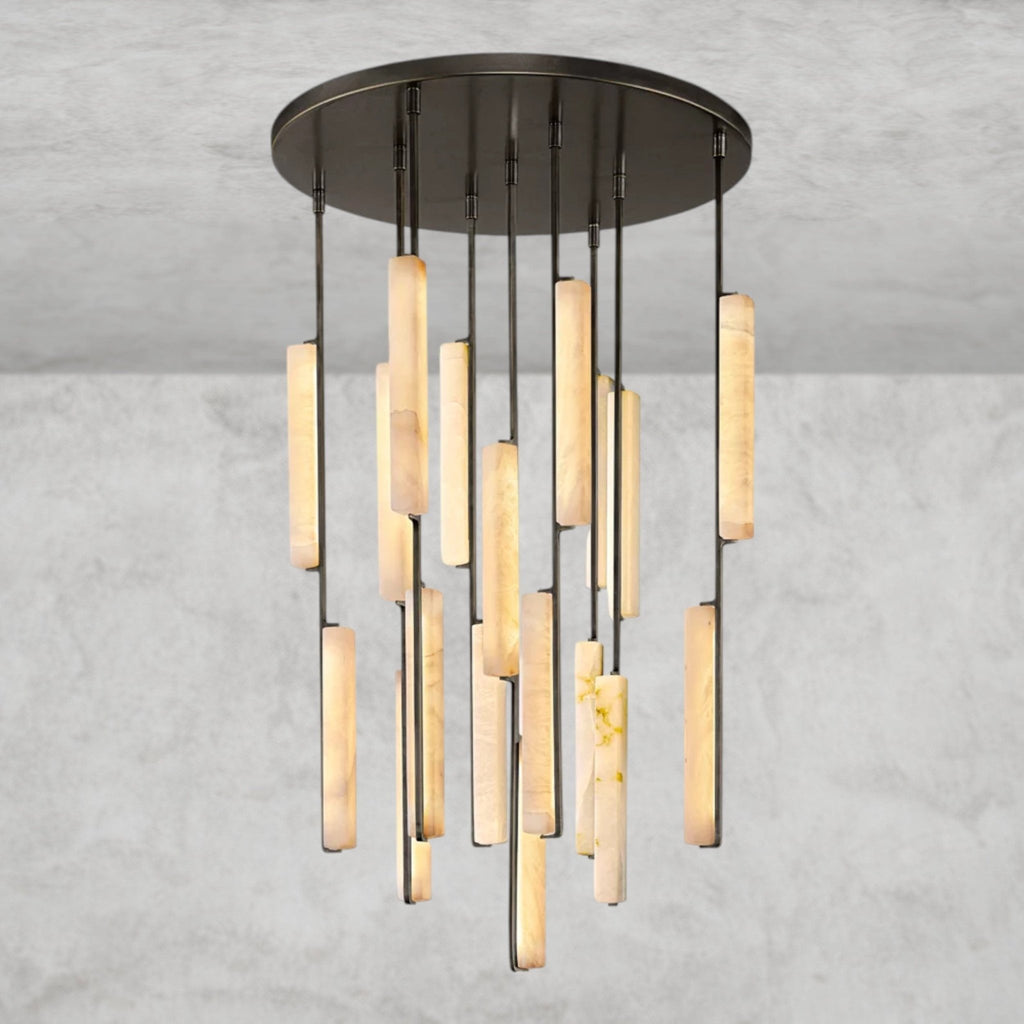 Audaben Alabaster Round Chandelier 24", 40", 56" - fovolighting