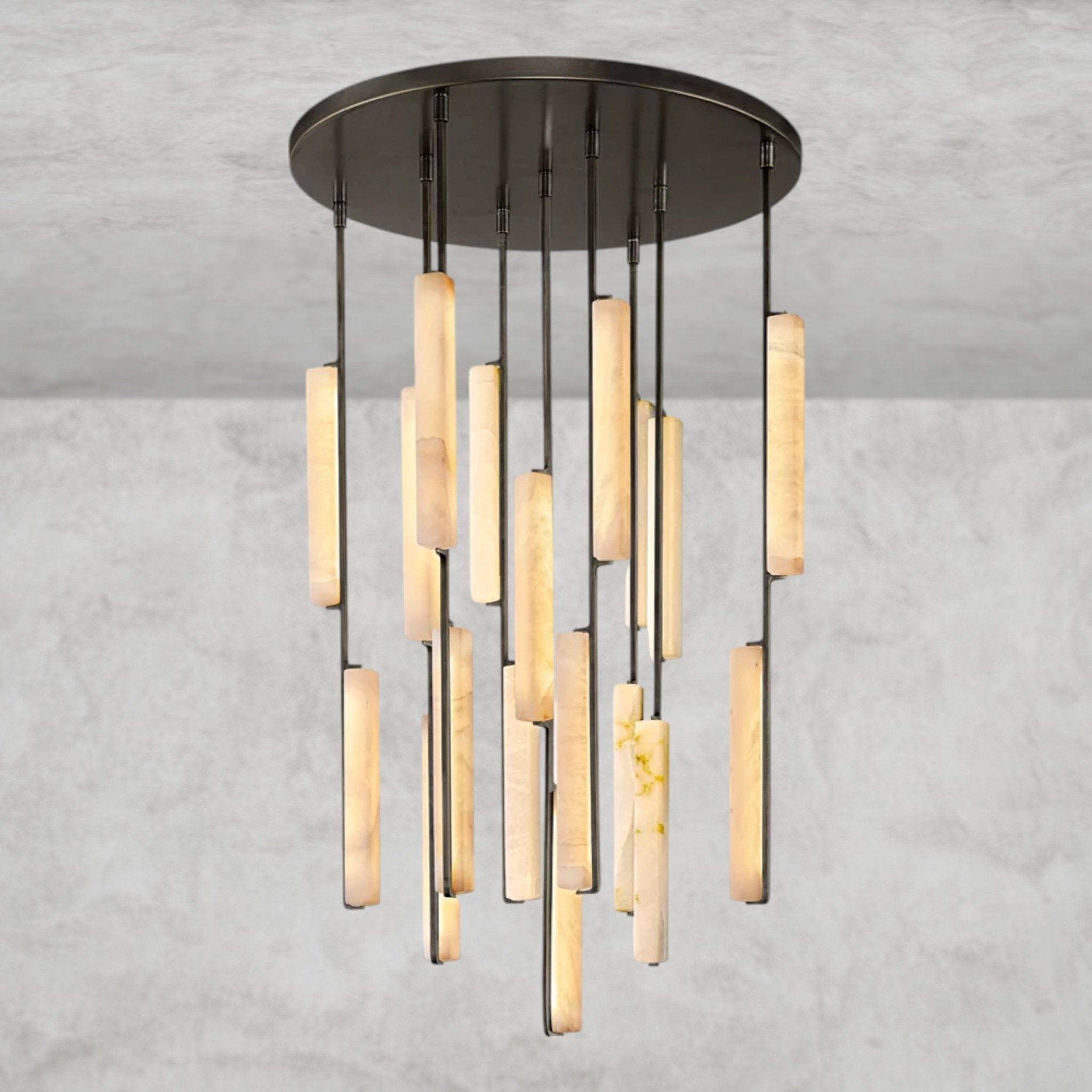 Audaben Alabaster Round Chandelier 24", 40", 56" - fovolighting