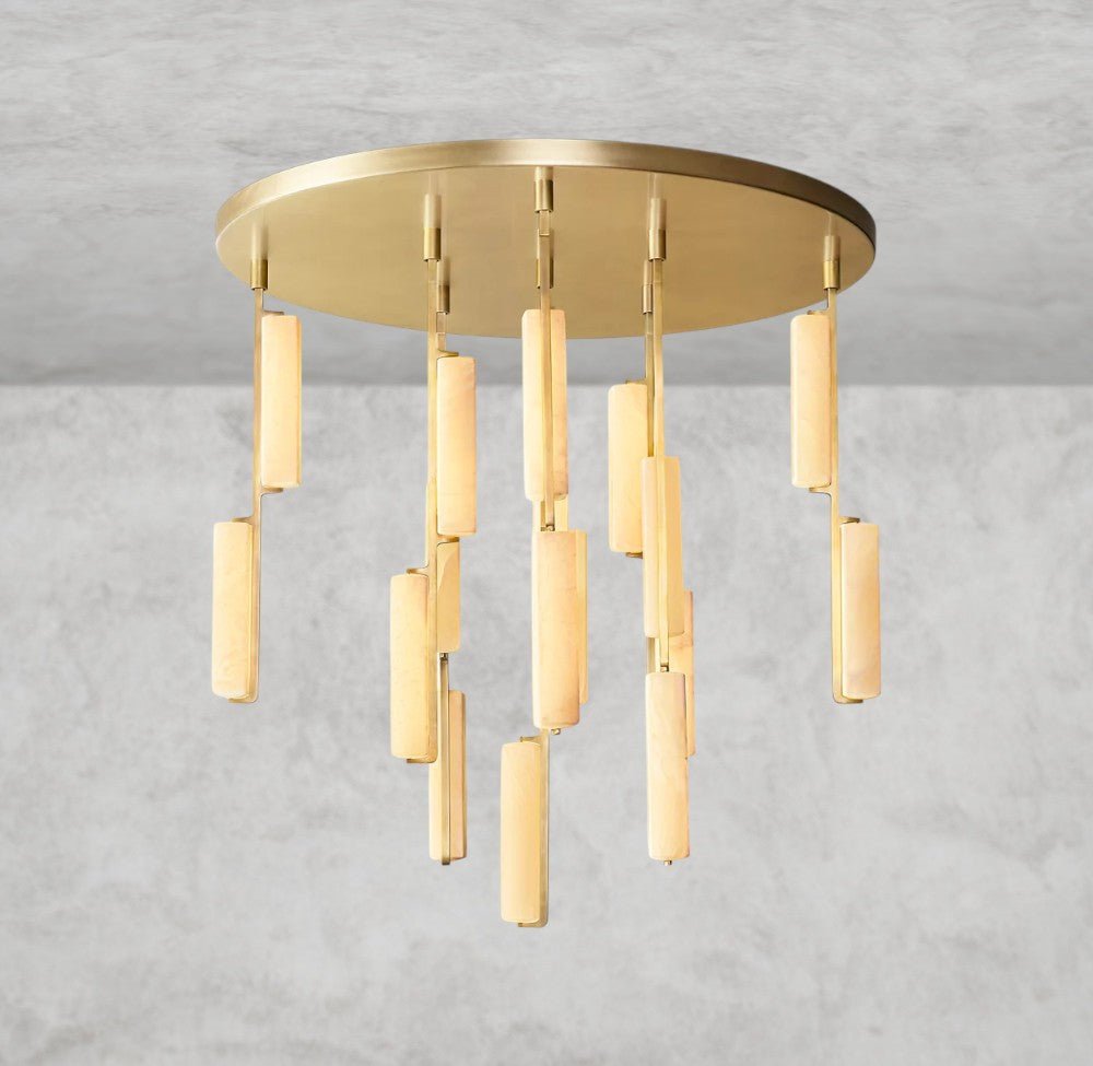 Audaben Alabaster Round Chandelier 24", 40", 56" - fovolighting